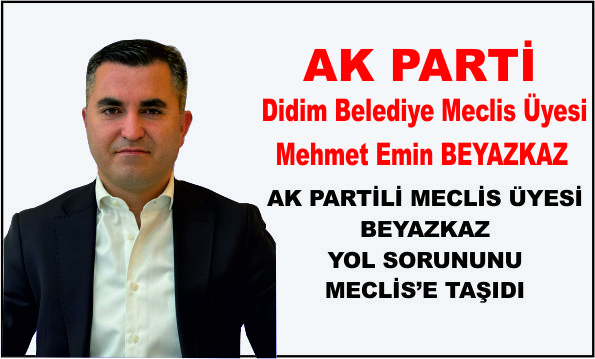 AK PARTİLİ MECLİS ÜYESİ BEYAZKAZ YOL SORUNUNU MECLİSE TAŞIDI